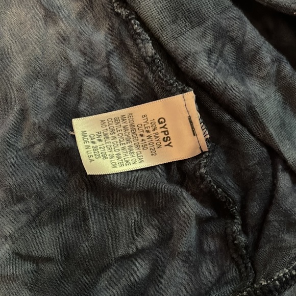 Gypsy 05 Blue Tie Dyed Cotton Boho Kimono - Women’s Size Large - Picture 7 of 8